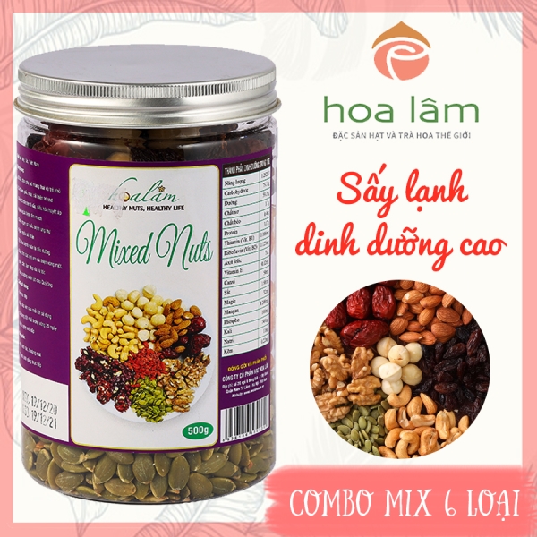 Mix Nuts 6 Hoa Lâm - Hạt Dinh Dưỡng Hoa Lâm - Công Ty CP Hạt Hoa Lâm